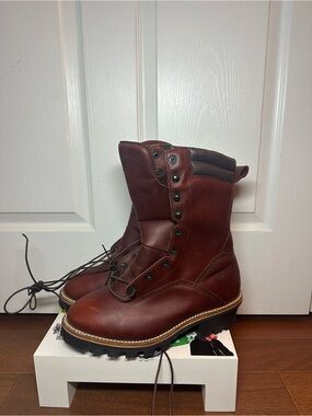 Red Wing 909 Classic Logger Boots Size 10.5 Wide (Soft Toe) (USA)